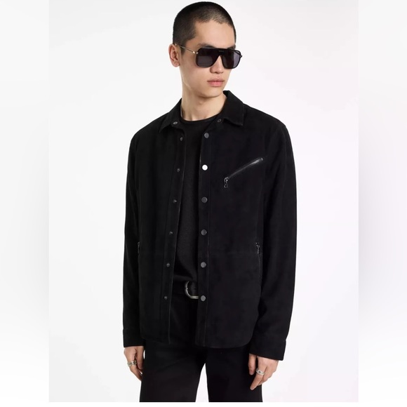 John Varvatos Kadd Goat Suede shirt Jacket.EU 58. USA 48